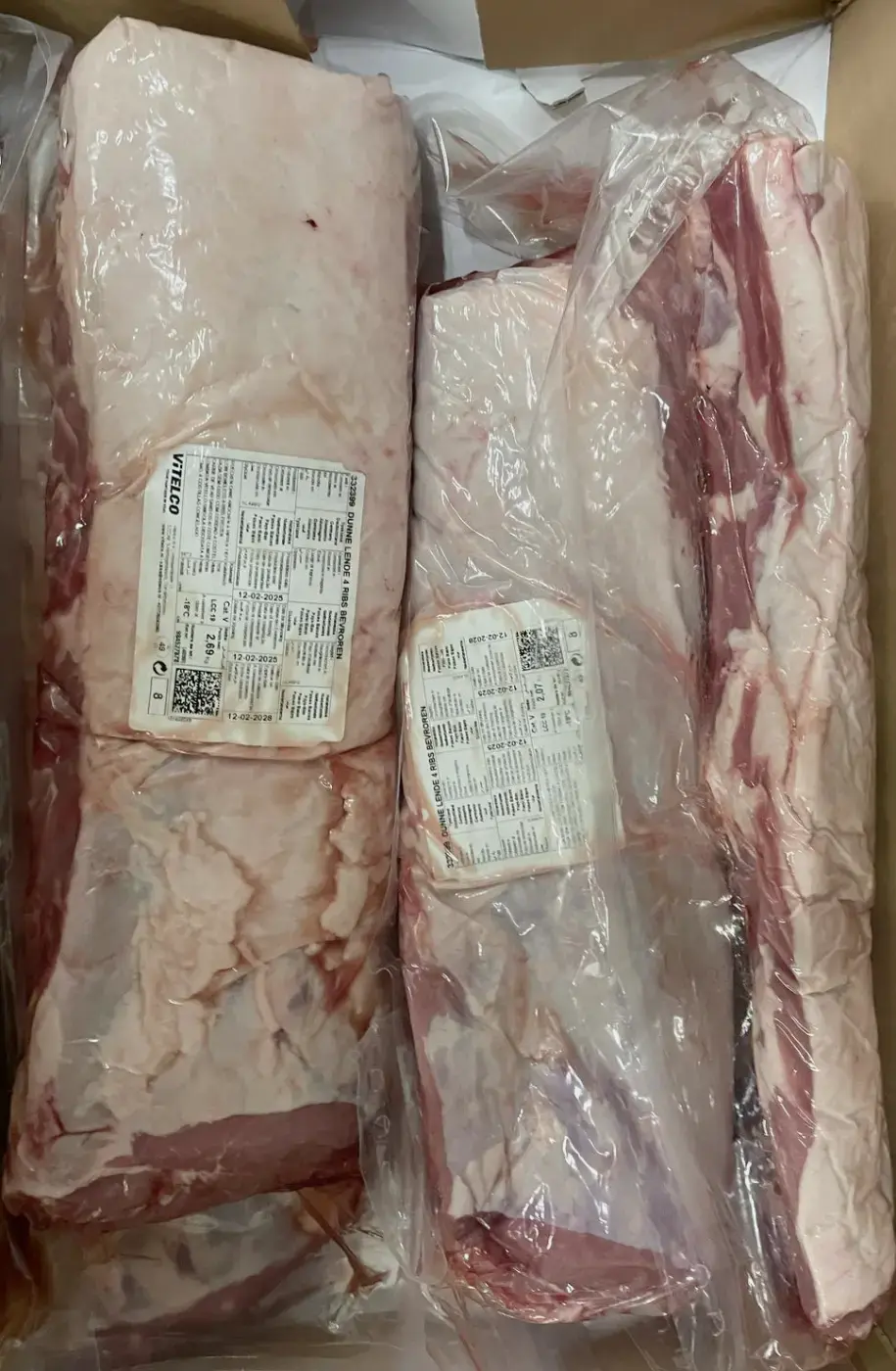 Carre de Veau with self-adhesive labels at Vitelco