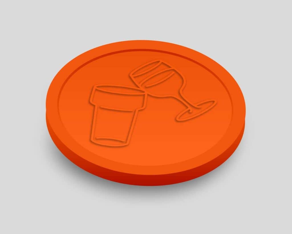 Relief Consumptiemunten 29mm | Bier & Wijn