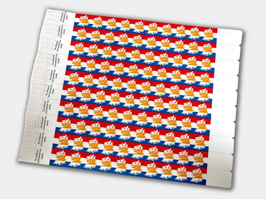 Tyvek Wristbands | King's Day Theme