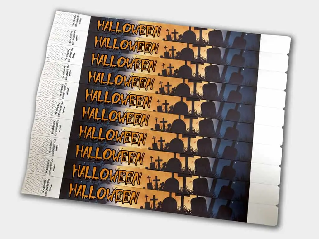 Tyvek Wristbands | Halloween Theme