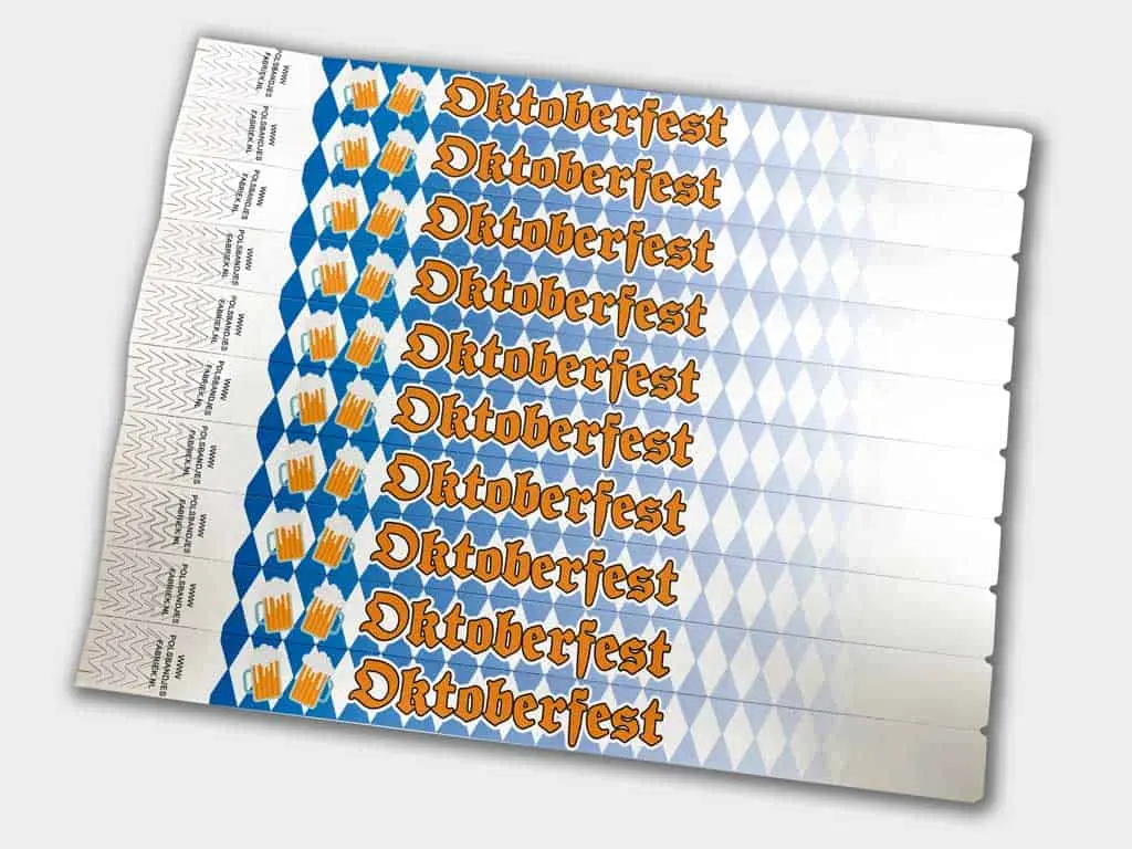 Tyvek Wristbands | Oktoberfest Theme