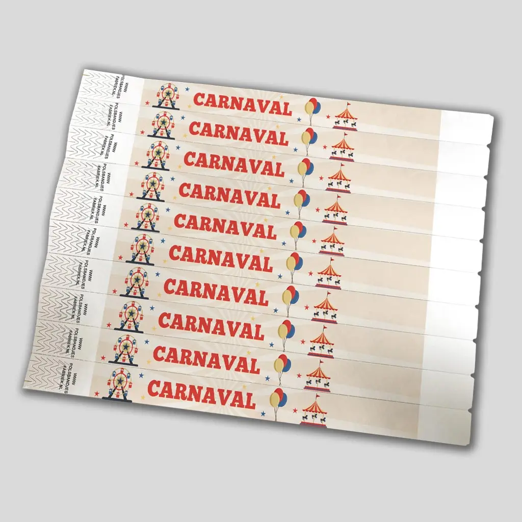 Tyvek Wristbands | Carnival Theme
