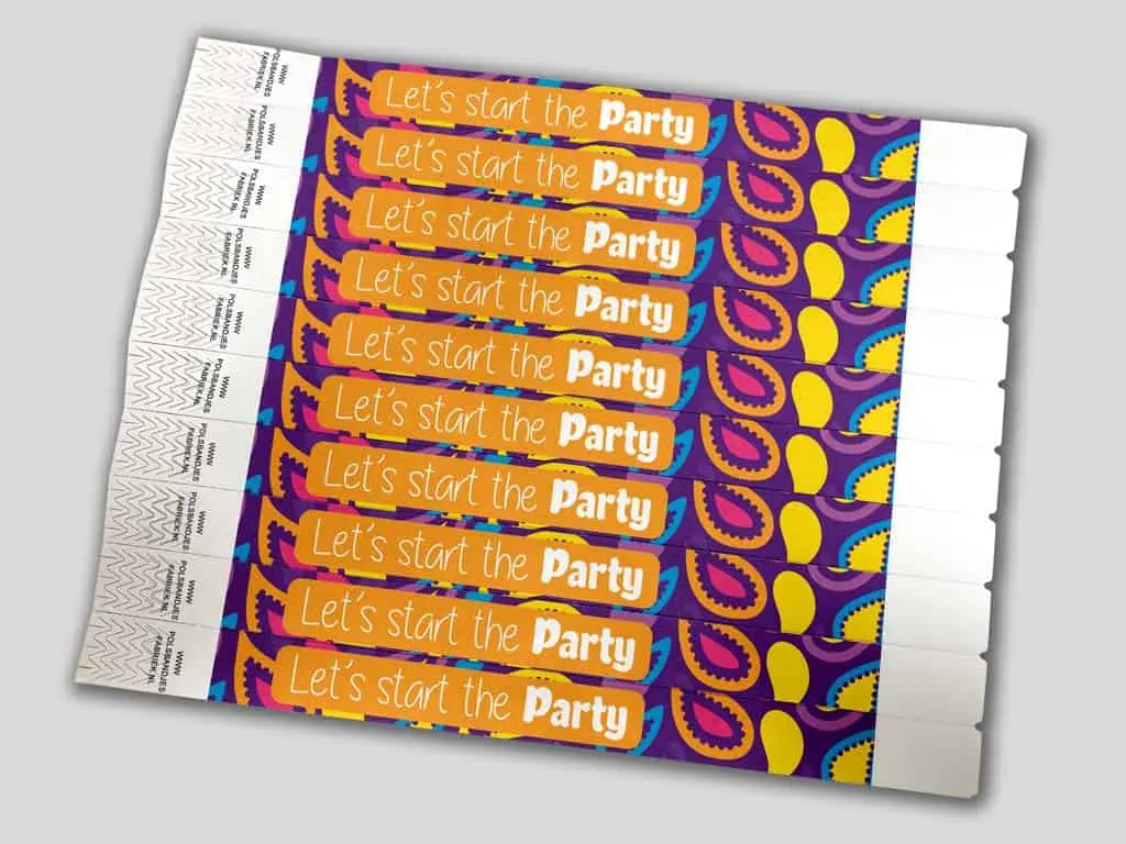 Tyvek Wristbands | Party Theme