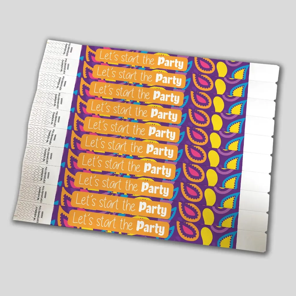 Tyvek Wristbands | Party Theme