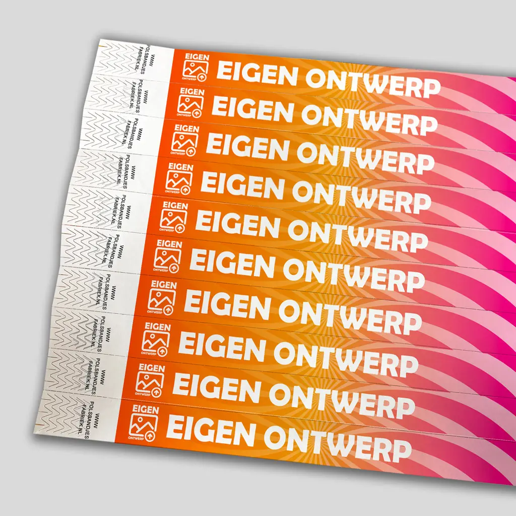 Tyvek Polsbandjes | Eigen Ontwerp