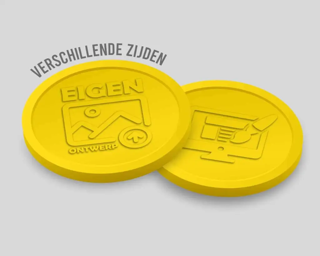 Custom Embossed Tokens | 29mm | Different sides | Upload Your Own Design
