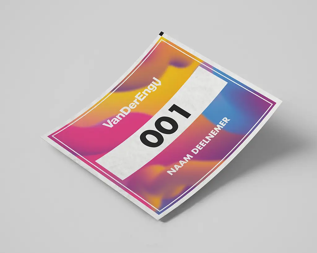 Startnummers 160x180 mm | Eigen Ontwerp