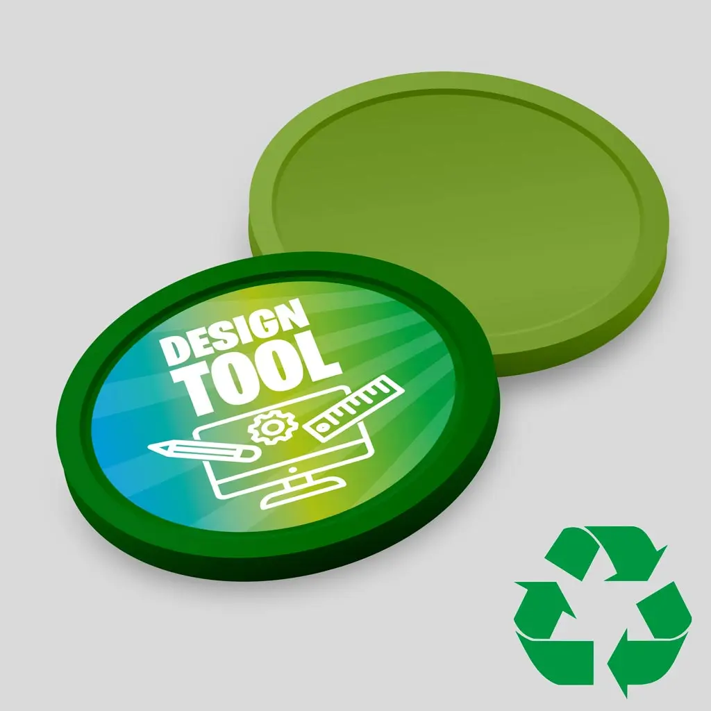 Eco Consumptiemunten 29mm | Eigen Ontwerp | Enkelzijdig Bedrukt