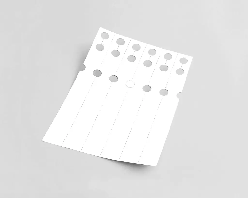 Doos Laserprint Sleufetiketten 35 x 297 mm, 6 per vel, Laserprint 140mu 