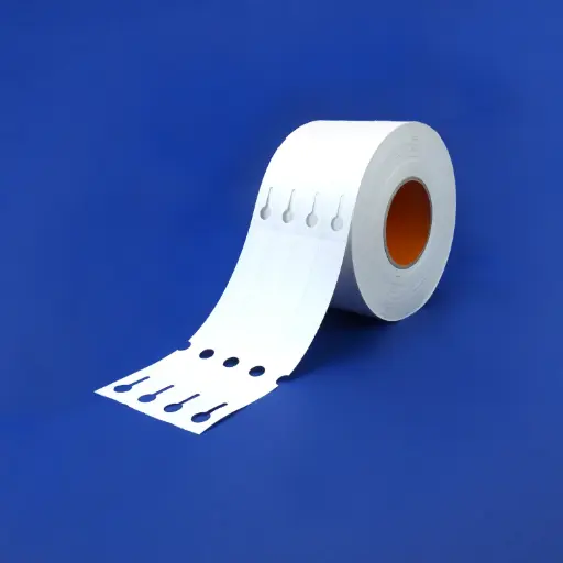 Roll T.T. Slot Labels 25 × 200 mm, White