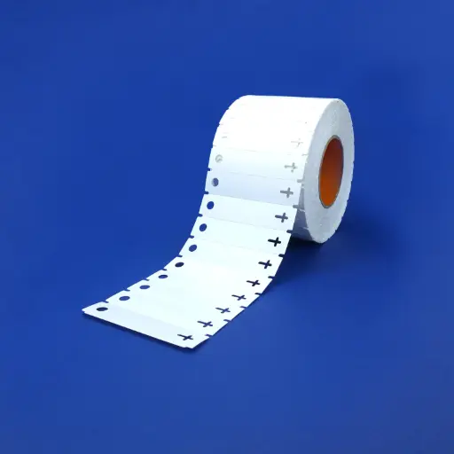 Rol T.T. Crosslabel 110 x 25 mm, Wit