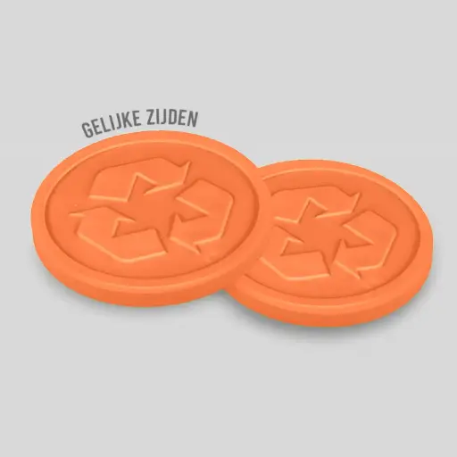 Eco Recycled Tokens, 29 mm | Identical Sides