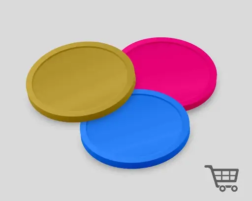 Trolley Tokens 24mm | 50 Cent | Plain
