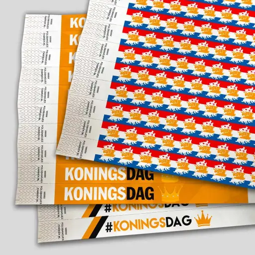 Tyvek Wristbands | King's Day Theme