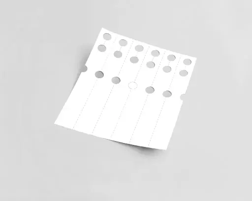 Box of Laser Printable Slotted Labels 35 x 250 mm, A4, 6 per Sheet, Short, Laserprint 140 µm