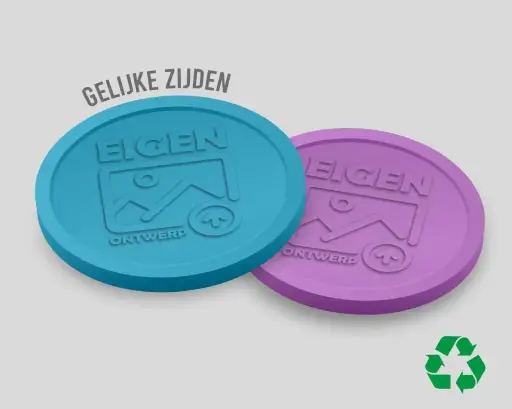 Eco Embossed Tokens | Identical Sides | 29mm | Upload Your Own Design