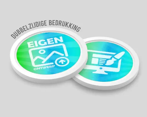 Full Colour Munten 29 mm 2 zijdig bedrukt 