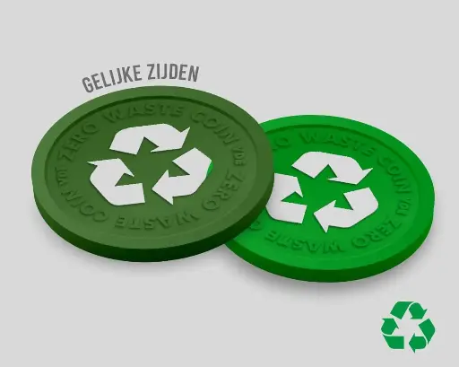 Eco Recycle Munten 29mm | Uitsparing | Gelijke Zijden
